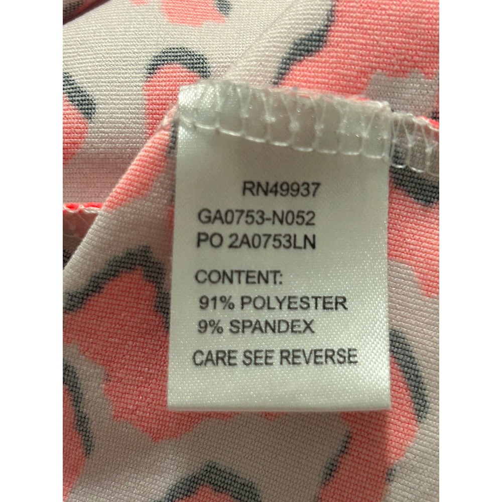 Tail Activewear Womens CoralLeopard Print Quarter Zip Golf Top Small - Picture 5 of 6